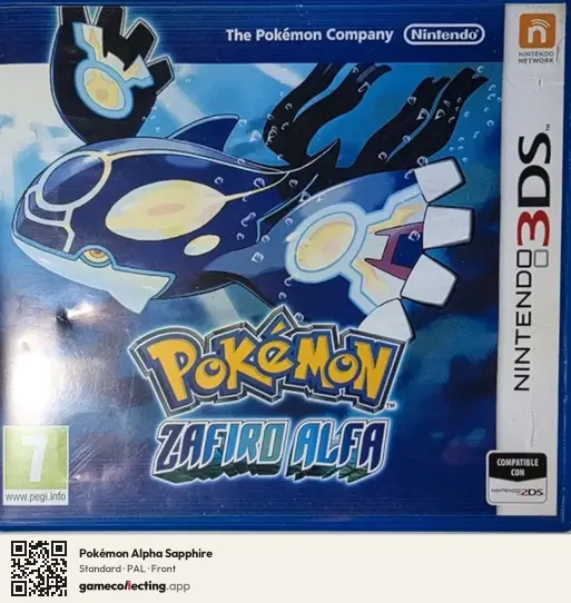Pokémon Alpha Sapphire Nintendo 3DS, PAL box front