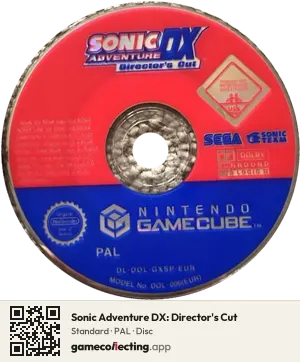 Sonic Adventure DX: Director's Cut Nintendo GameCube, PAL disc