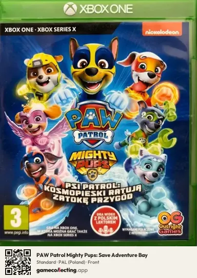 PAW Patrol Mighty Pups: Save Adventure Bay Xbox One, Poland box front