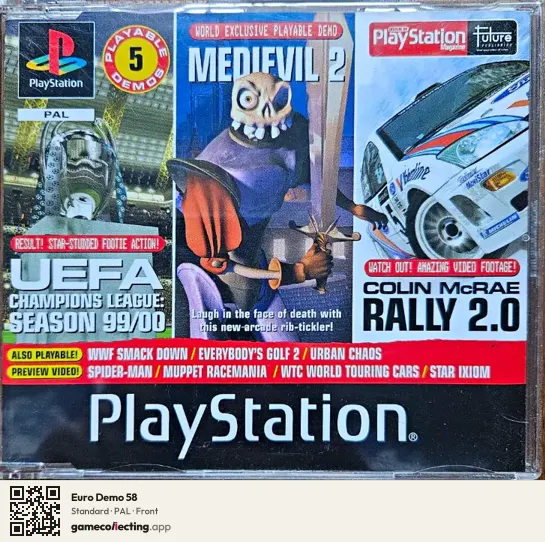 Euro Demo 58 PlayStation, PAL box front