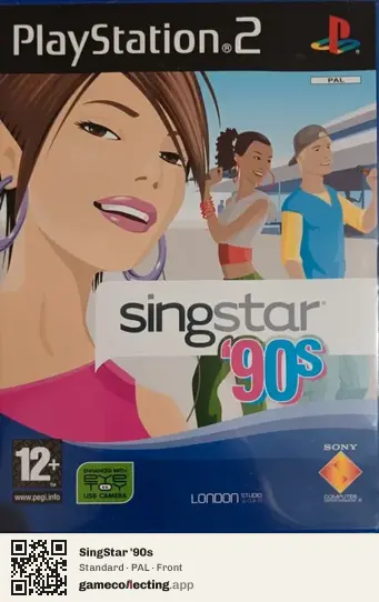 SingStar '90s PlayStation 2, PAL box front