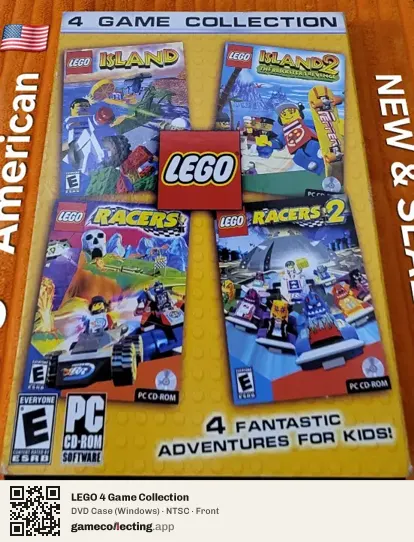 LEGO 4 Game Collection Computer, NTSC box front