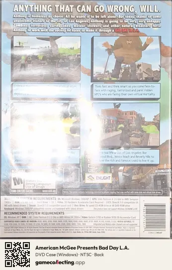 American McGee Presents Bad Day L.A. Computer, NTSC box back