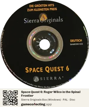 Space Quest 6: Roger Wilco in the Spinal Frontier Computer, PAL disc