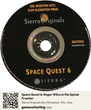 Space Quest 6: Roger Wilco in the Spinal Frontier Computer, PAL disc