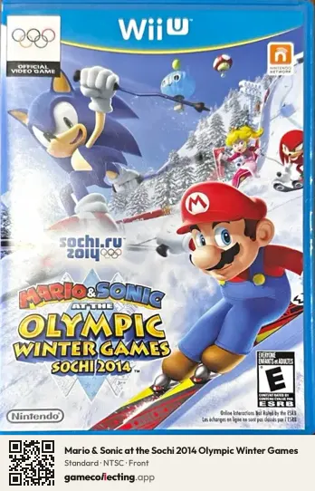 Mario & Sonic at the Sochi 2014 Olympic Winter Games Nintendo Wii U, NTSC box front