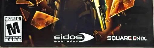 Deus Ex: Human Revolution, the ESRB box on its front