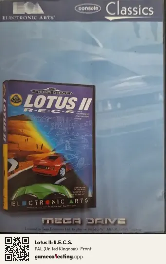 Lotus II: R.E.C.S. Sega Mega Drive / Genesis, United Kingdom box front