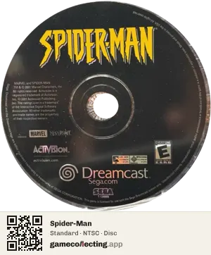Spider-Man Sega Dreamcast, NTSC disc