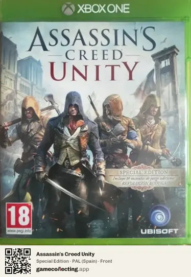 Assassin's Creed Unity Xbox One, Spain box front