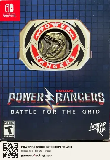 Power Rangers: Battle for the Grid Nintendo Switch, NTSC box front