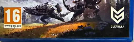 Horizon Zero Dawn, the PEGI square on its front