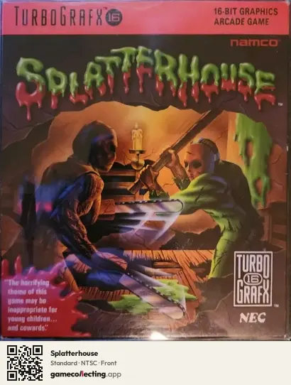 Splatterhouse TurboGrafx-16, NTSC box front