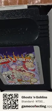 Ghosts 'n Goblins Game Boy Color, NTSC cartridge label