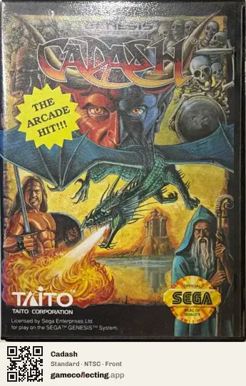 Cadash Sega Mega Drive / Genesis, NTSC box front