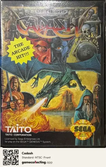 Cadash Sega Mega Drive / Genesis, NTSC box front