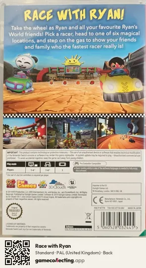Race with Ryan Nintendo Switch, United Kingdom box back