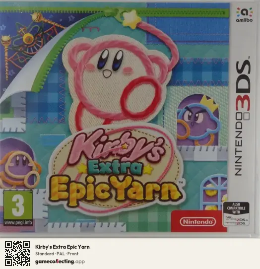 Kirby's Extra Epic Yarn Nintendo 3DS, PAL box front