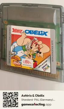 Astérix & Obélix Game Boy Color, PAL cartridge label