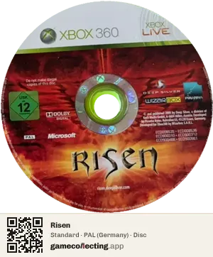 Risen Xbox 360, PAL disc
