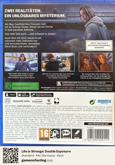 Life is Strange: Double Exposure PlayStation 5, Germany box back