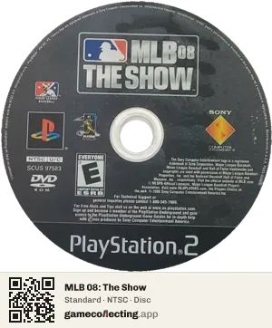 MLB 08: The Show PlayStation 2, NTSC disc
