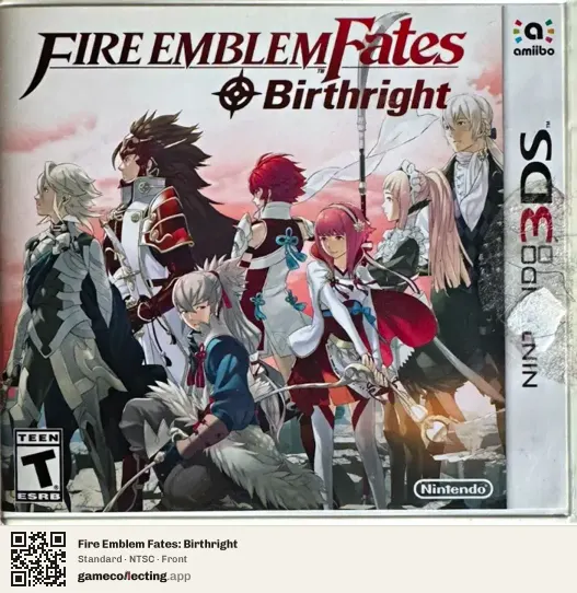Fire Emblem Fates: Birthright Nintendo 3DS, NTSC box front