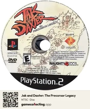 Jak and Daxter: The Precursor Legacy PlayStation 2, NTSC disc