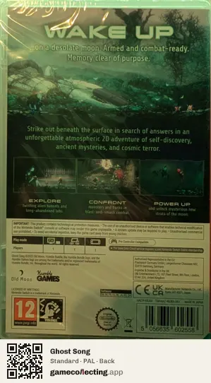 Ghost Song Nintendo Switch, PAL box back