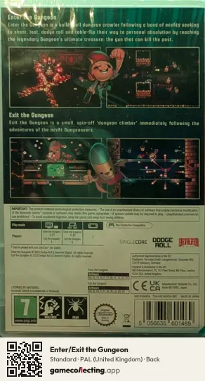 Enter/Exit the Gungeon Nintendo Switch, United Kingdom box back