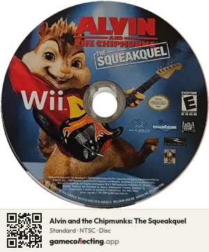 Alvin and the Chipmunks: The Squeakquel Nintendo Wii, NTSC disc