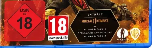 Mortal Kombat 11, the USK square on its front