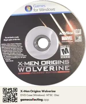 X-Men Origins: Wolverine Computer, NTSC disc