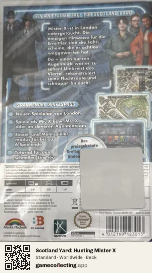 Scotland Yard: Hunting Mister X Nintendo Switch, Worldwide box back