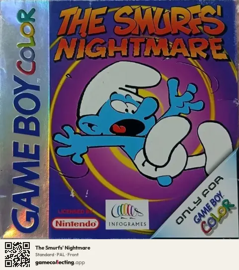 The Smurfs' Nightmare Game Boy Color, PAL box front