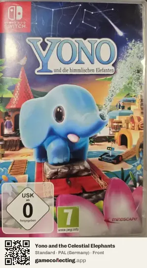 Yono and the Celestial Elephants Nintendo Switch, Germany box front