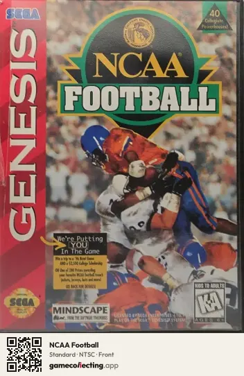 NCAA Football Sega Mega Drive / Genesis, NTSC box front