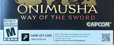 Onimusha: Way of the Sword, the ESRB box on its front