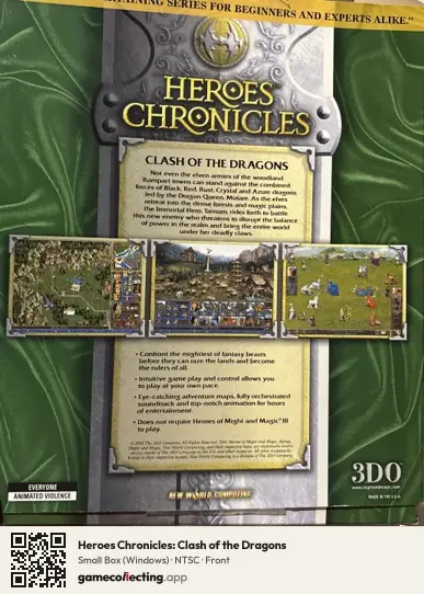Heroes Chronicles: Clash of the Dragons Computer, NTSC box front