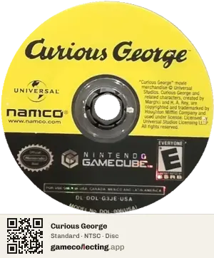 Curious George Nintendo GameCube, NTSC disc