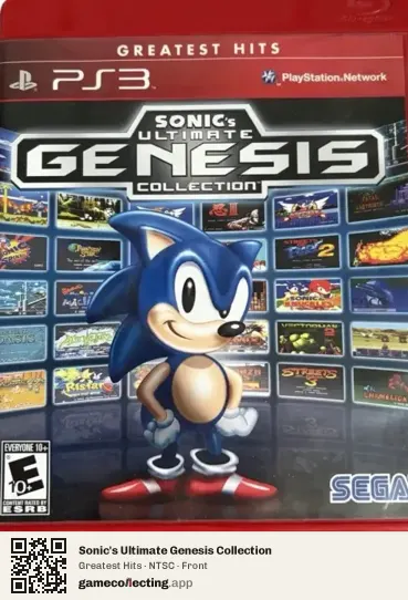 Sonic's Ultimate Genesis Collection PlayStation 3, NTSC box front