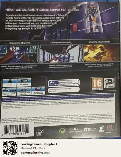 Loading Human: Chapter 1 PlayStation 4, PAL box back