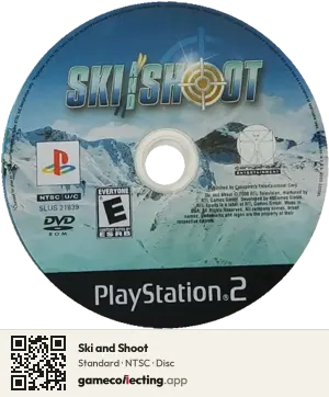 Ski and Shoot PlayStation 2, NTSC disc