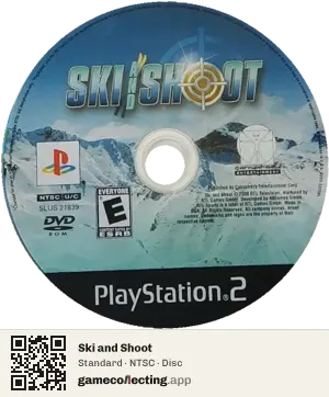 Ski and Shoot PlayStation 2, NTSC disc