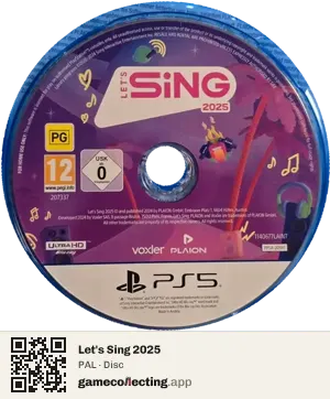 Let's Sing 2025 PlayStation 5, PAL disc