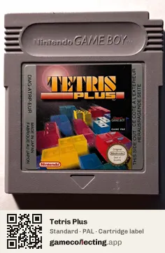 Tetris Plus Game Boy, PAL cartridge label