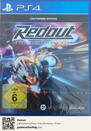 Redout PlayStation 4, Germany box front