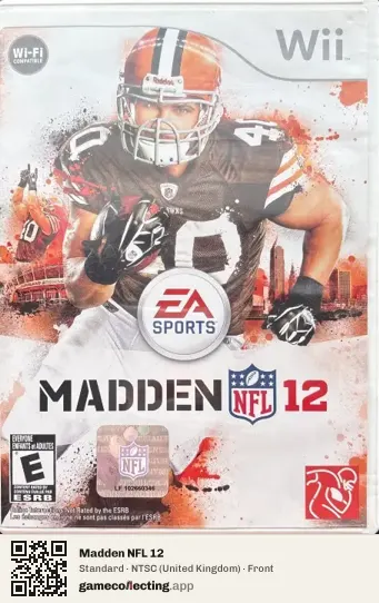 Madden NFL 12 Nintendo Wii, United Kingdom box front