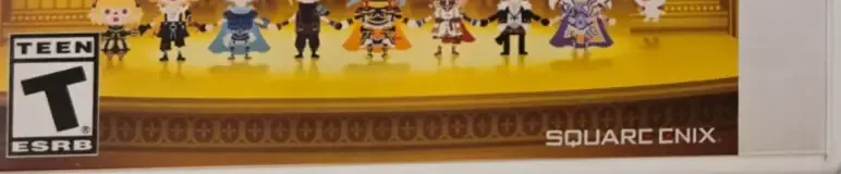 Theatrhythm Final Fantasy: Curtain Call, the ESRB box on its front