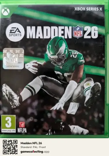 Madden NFL 26 Xbox Series X, PAL box front